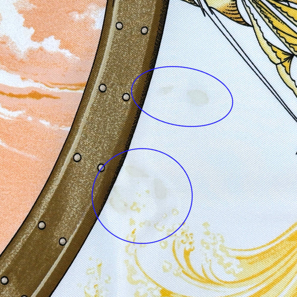 Hermes scarf/muffler, Carre 90 "Vive le Vent" (Let the Wind Blow), women's, b... - Picture 8 of 13